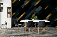 Nighttime shooting stars mural for a peaceful room.