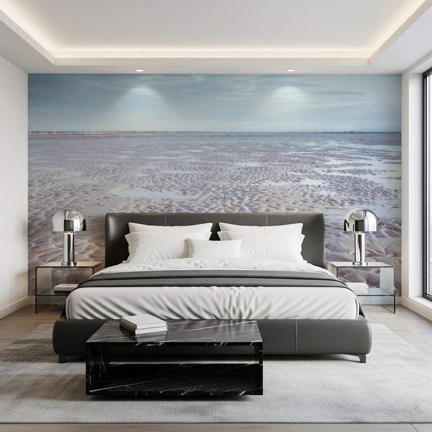 Calm seaside wall mural for relaxing home spaces, GD8200