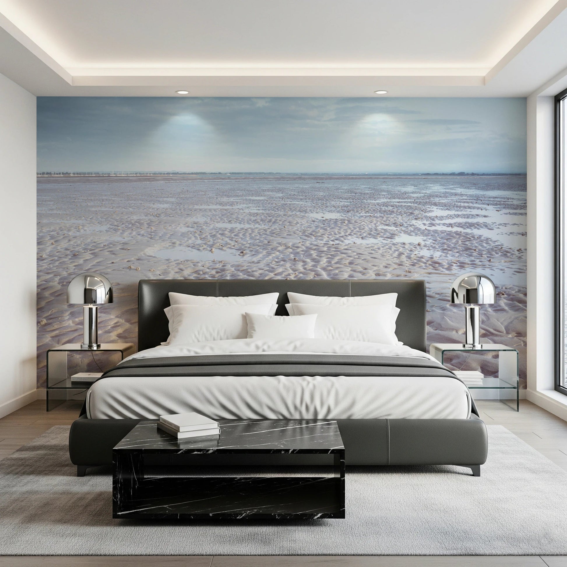 Calm seaside wall mural for relaxing home spaces, GD8200