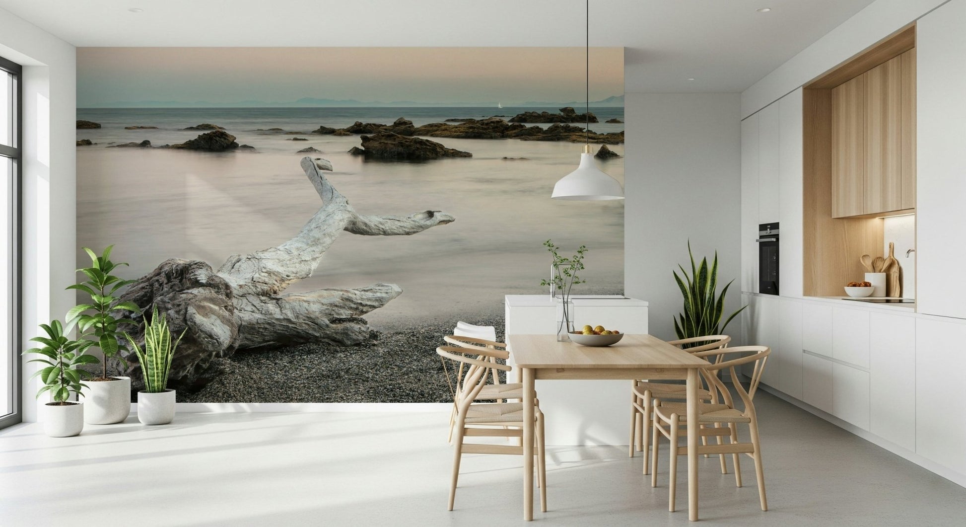 A serene flowing water wall mural for your decor.