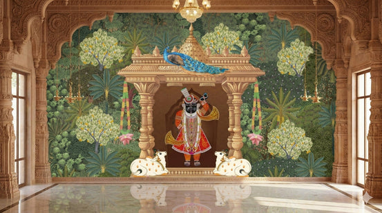 Shrinathji Sanctuary Wall Mural, GD7552