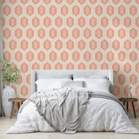 Elegant wallpaper mimicking traditional tilework with modern flair, GD2331