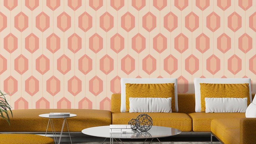 Siena Blush Tiles Wallpaper with soft blush-colored tile design, GD2331