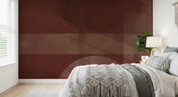 Wrapped behind the bedroom , Sienna and Clay Harmony wall mural deepens the rust mood.GD9600
