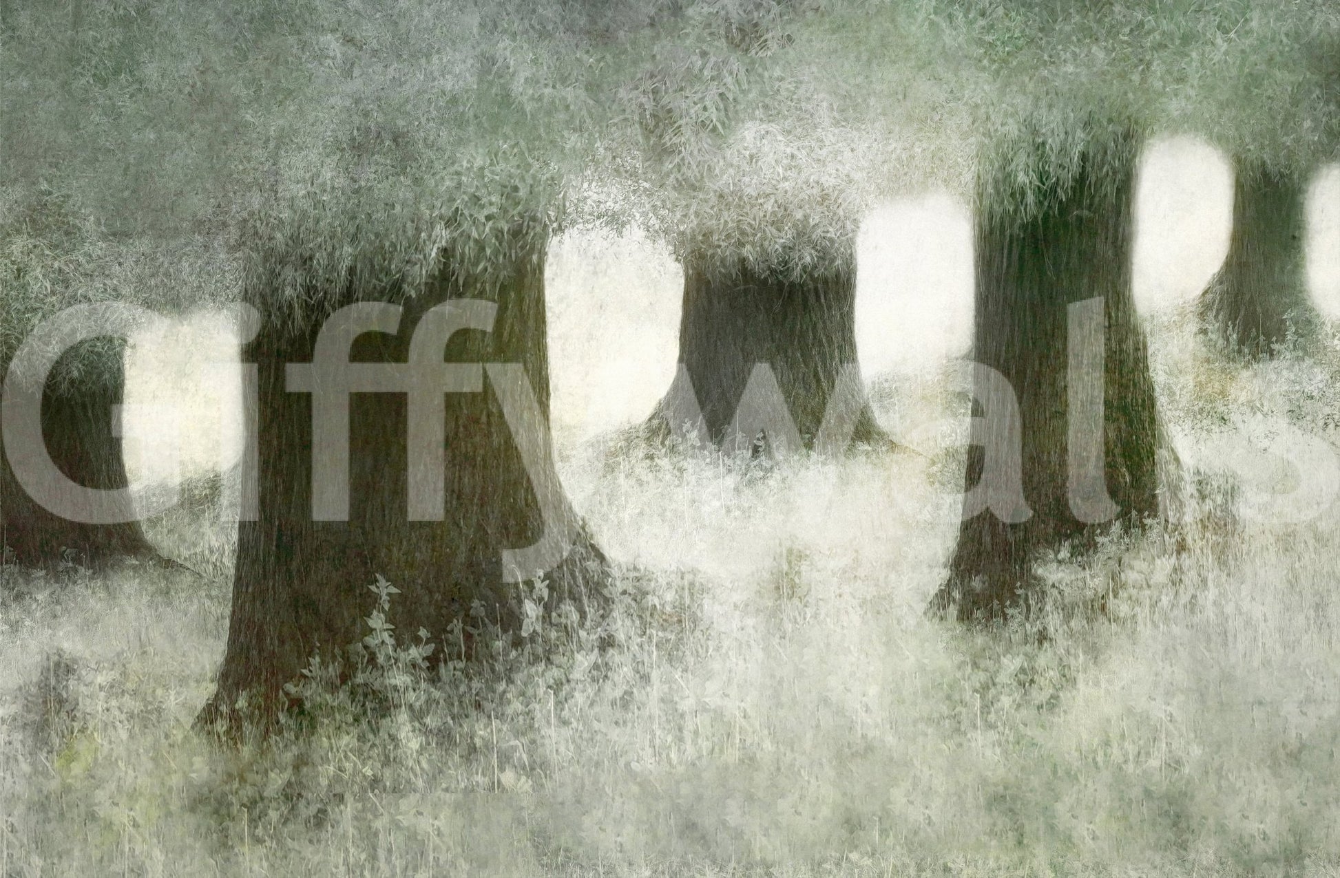 A high-quality minimalist tree wall mural for walls., GD5628