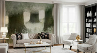 A tranquil abstract woods wall mural for contemplative decor., GD5628