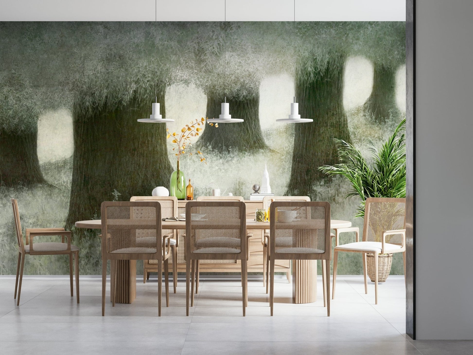 An artistic nature inspired mural for home decor., GD5628