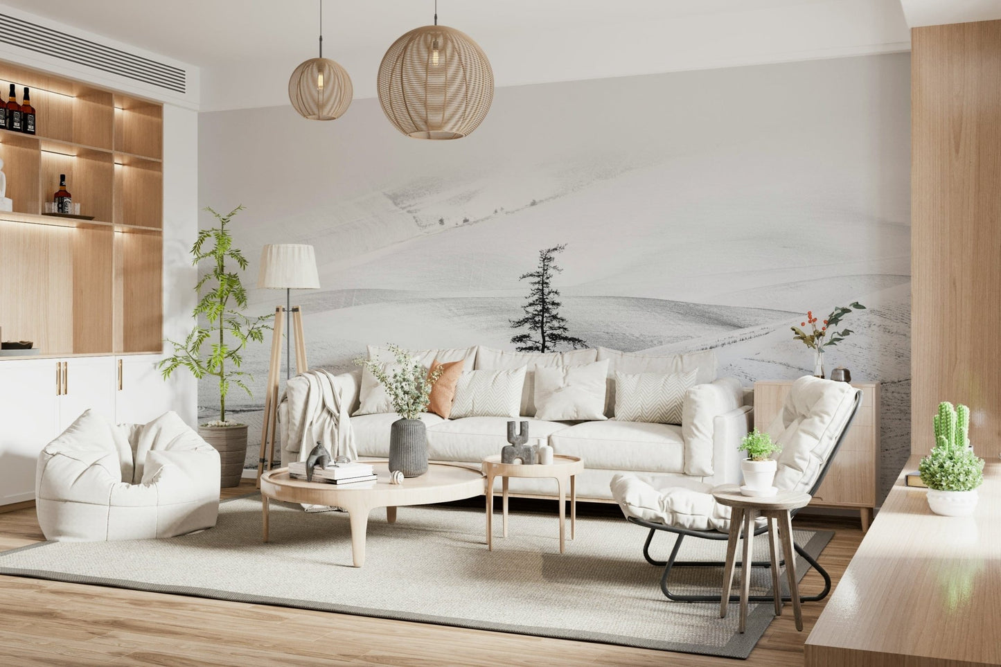 A classic natural theme wallpaper for walls.