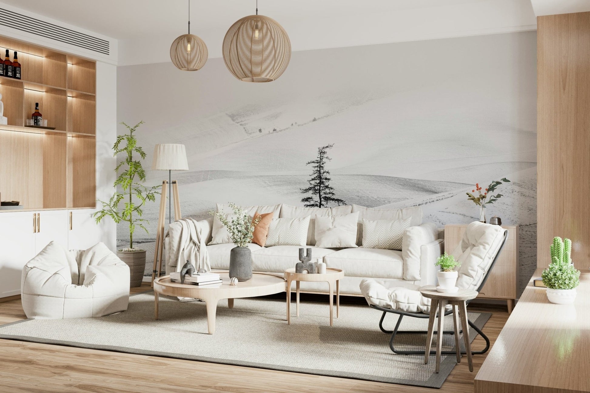 A classic natural theme wallpaper for walls.