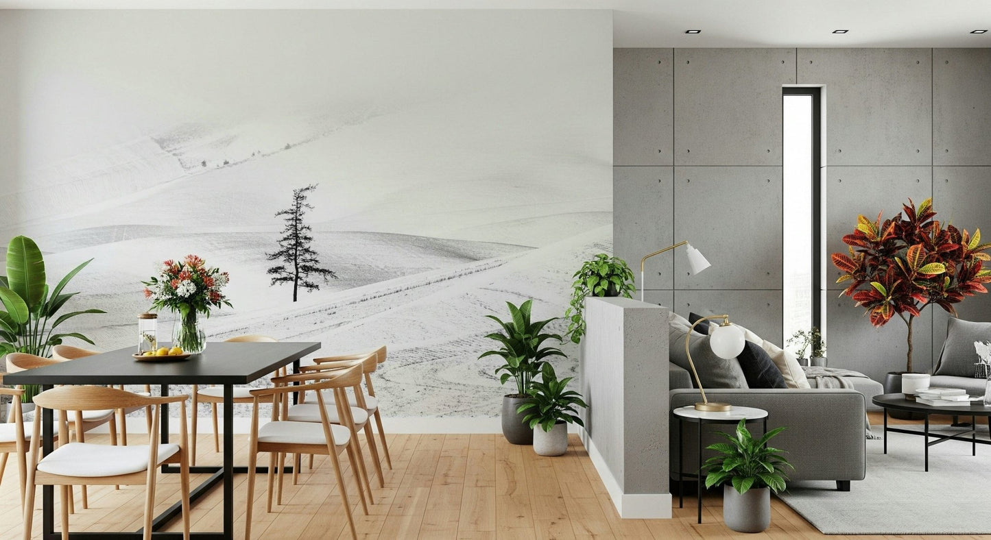 An artistic nature inspired mural for home decor.