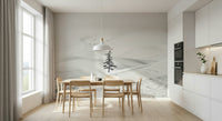A contemplative gentle design wallpaper mural for a feature wall.