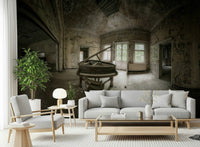 A contemplative gentle design wallpaper mural for a feature wall.