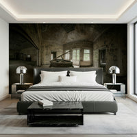 A beautiful abstract piano key wallpaper mural with a subtle, flowing pattern.