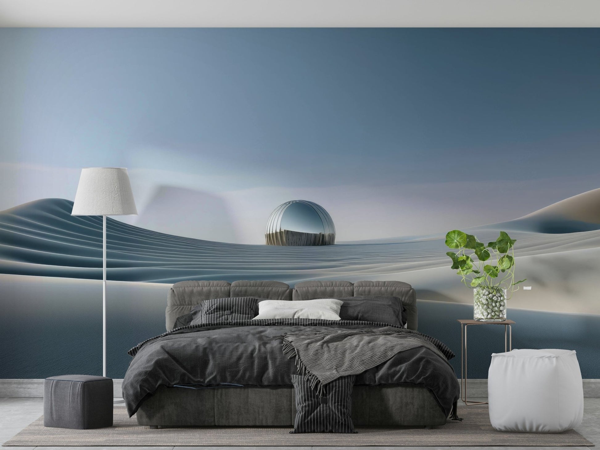 Silent Sands wall mural with smooth, flowing sand texture

