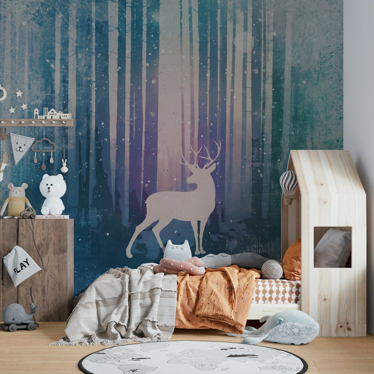 Silent Winter Woods Wall Mural