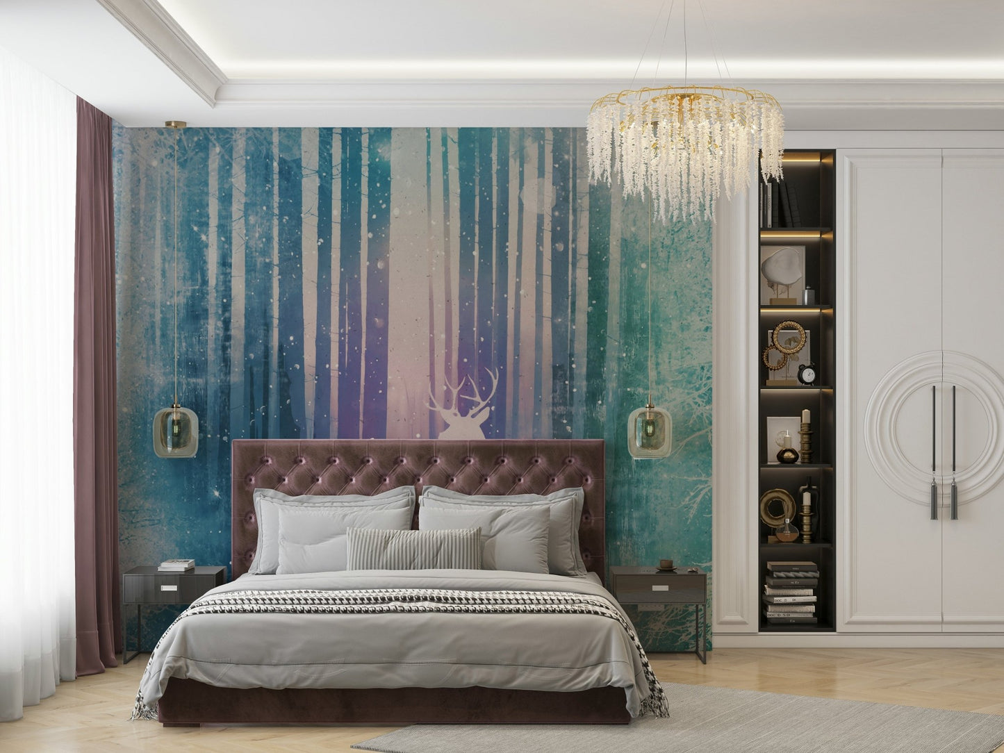 Silent Winter Woods Wall Mural