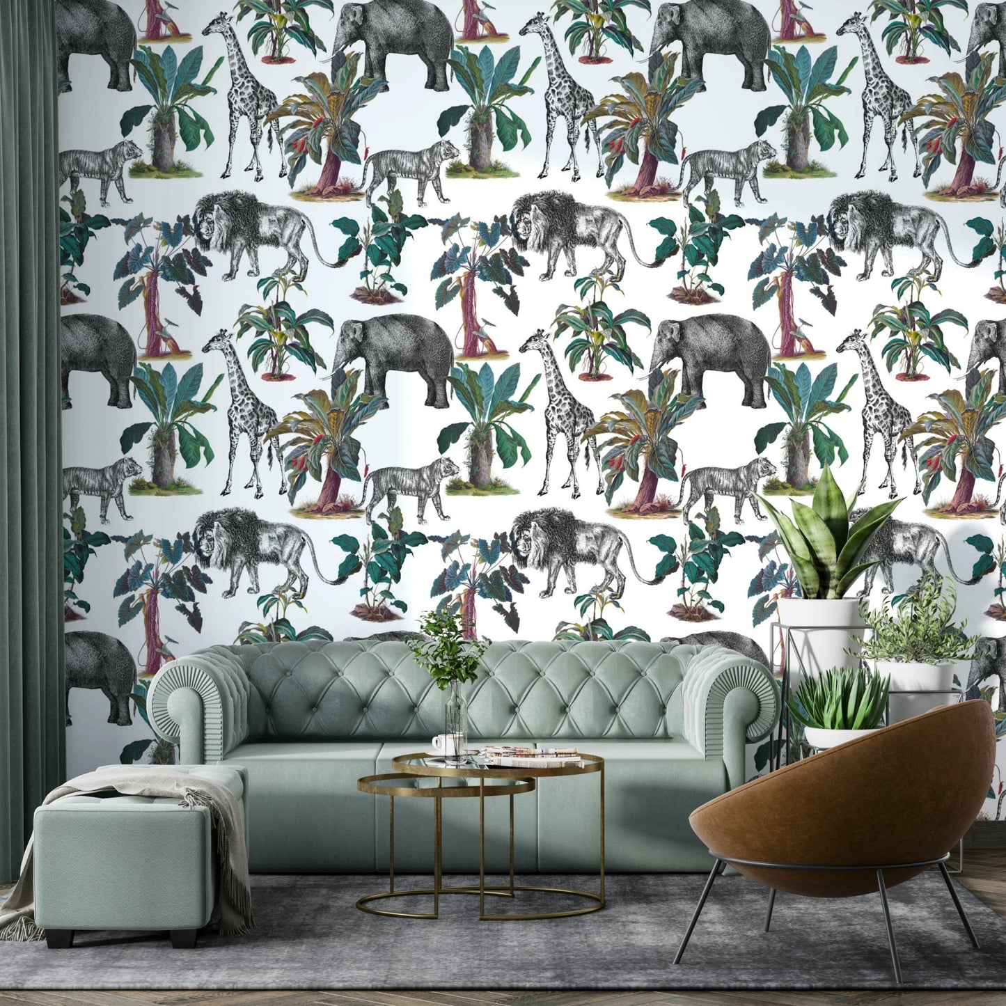Wallpaper with subtle woodland design and soft gradients, GD2182