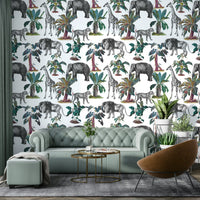 Wallpaper with subtle woodland design and soft gradients, GD2182