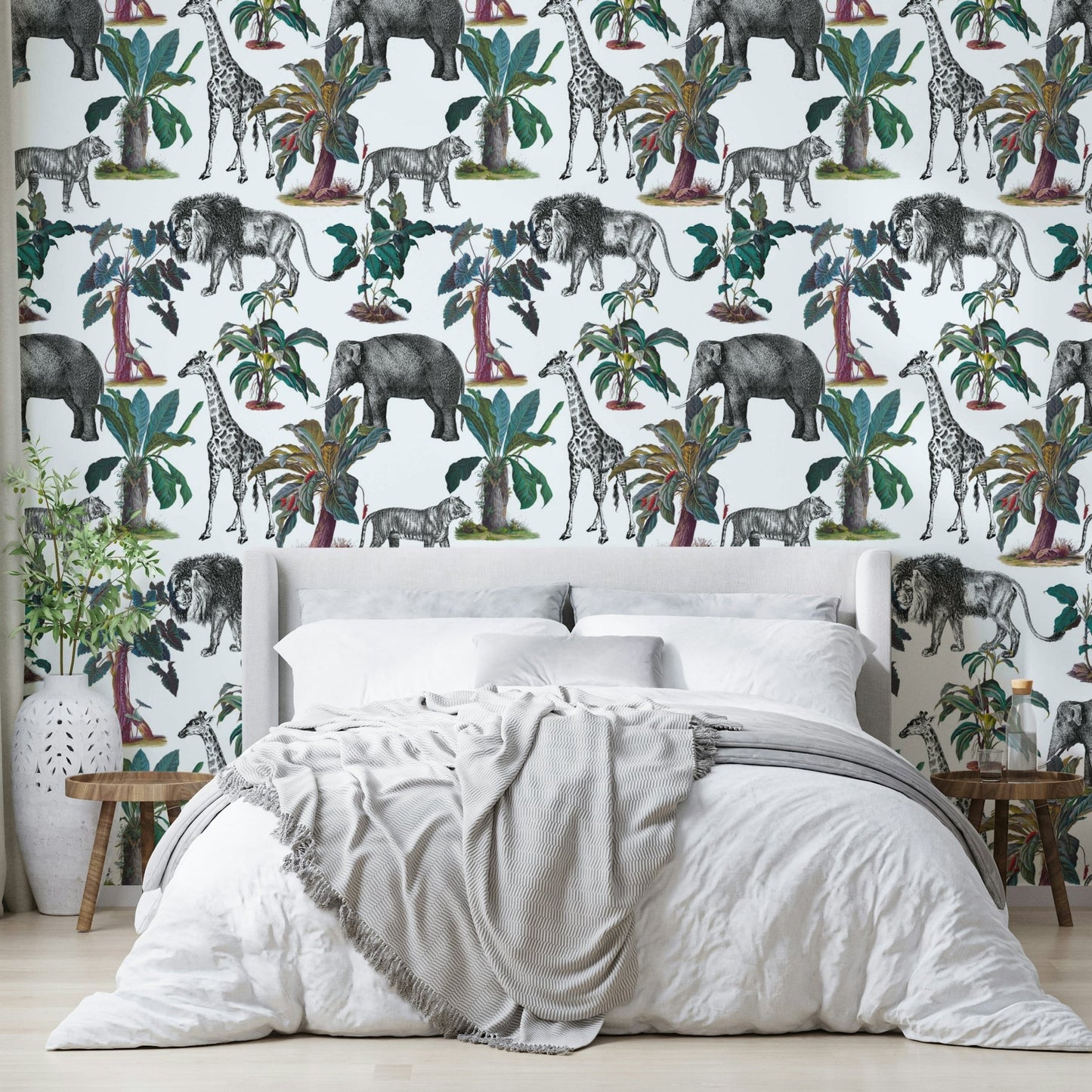 Serene bedroom styled with Silva Original Wallpaper, GD2182