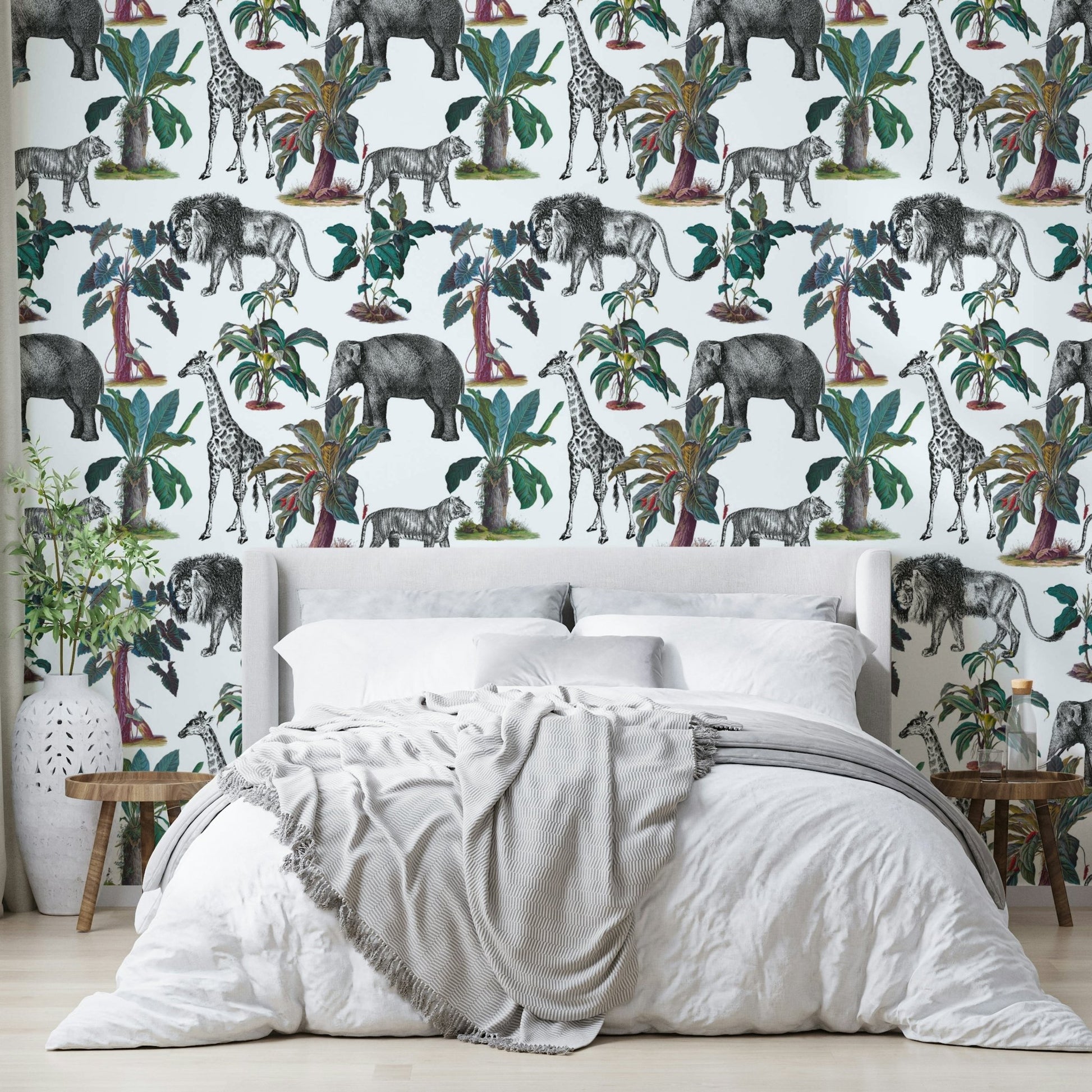 Serene bedroom styled with Silva Original Wallpaper, GD2182