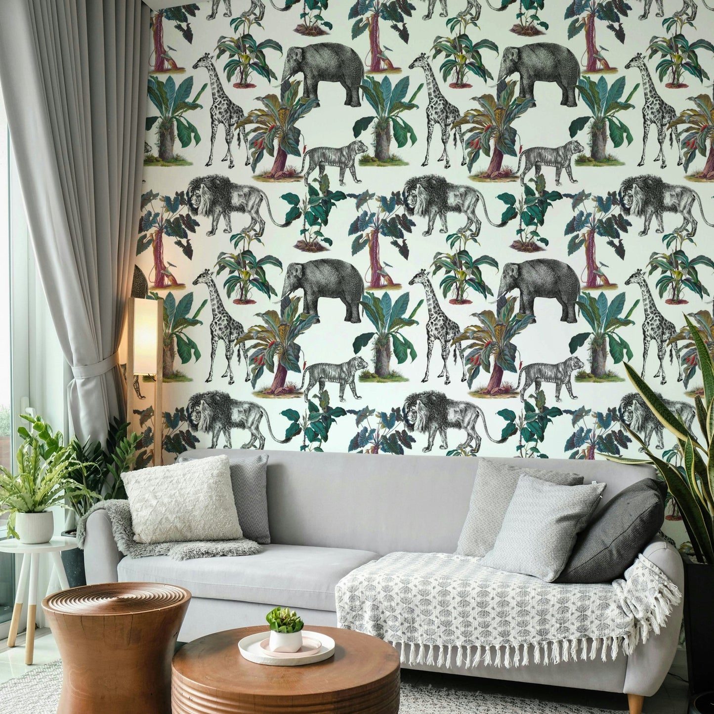 Silva Wallpaper with misty, textured natural elements, GD2182