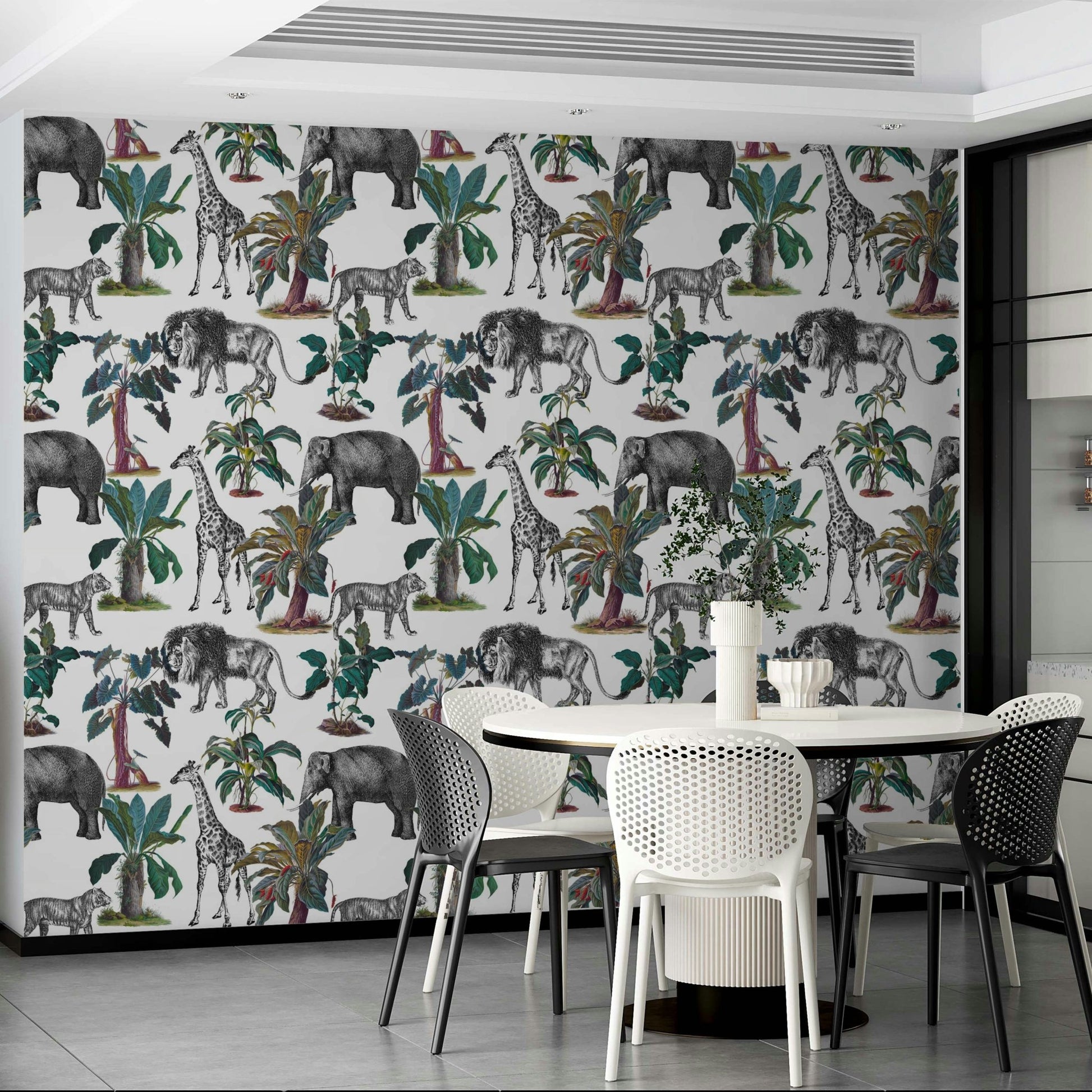 Close-up of branch-like patterns on Silva Wallpaper, GD2182