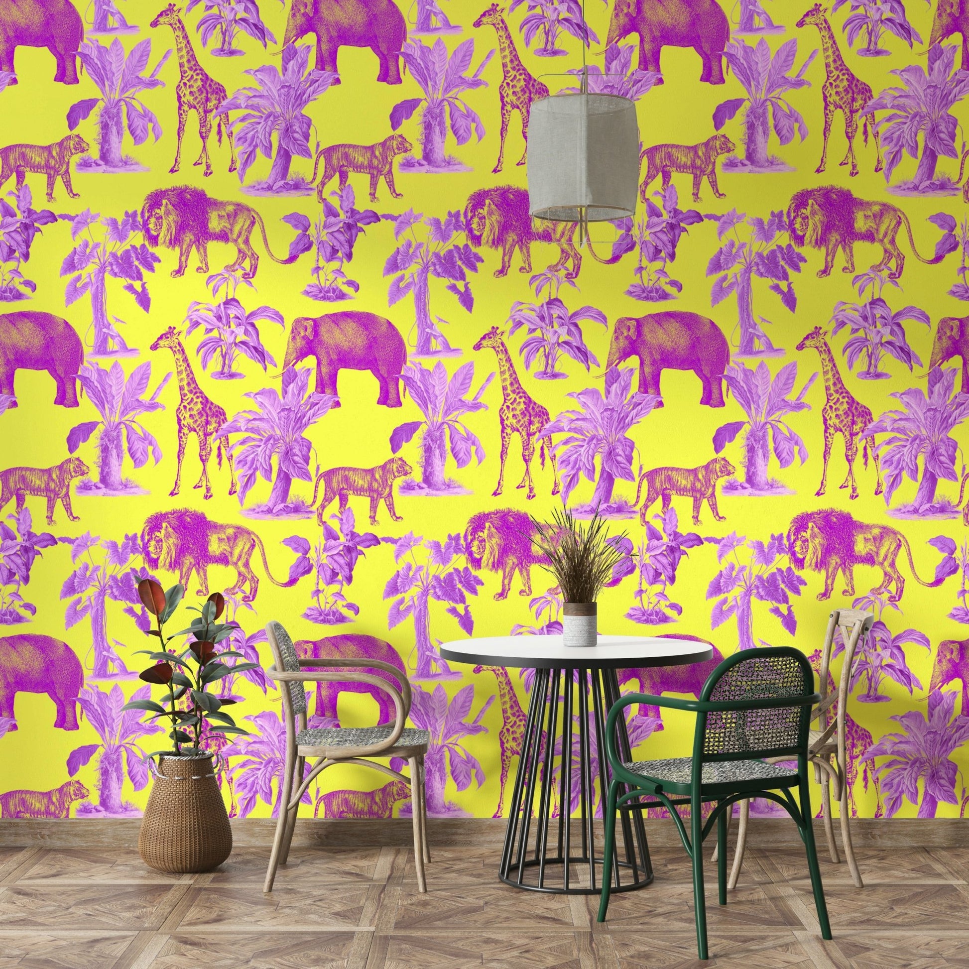Silva Wallpaper with soft natural green tones


