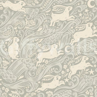 Bunny and cloud celestial wallpaper design