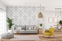 Silver Damask Wallpaper for Elegant Walls damask-18