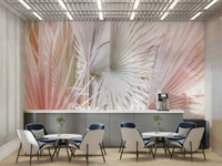 Oversized fan palm leaves wallpaper for walls

