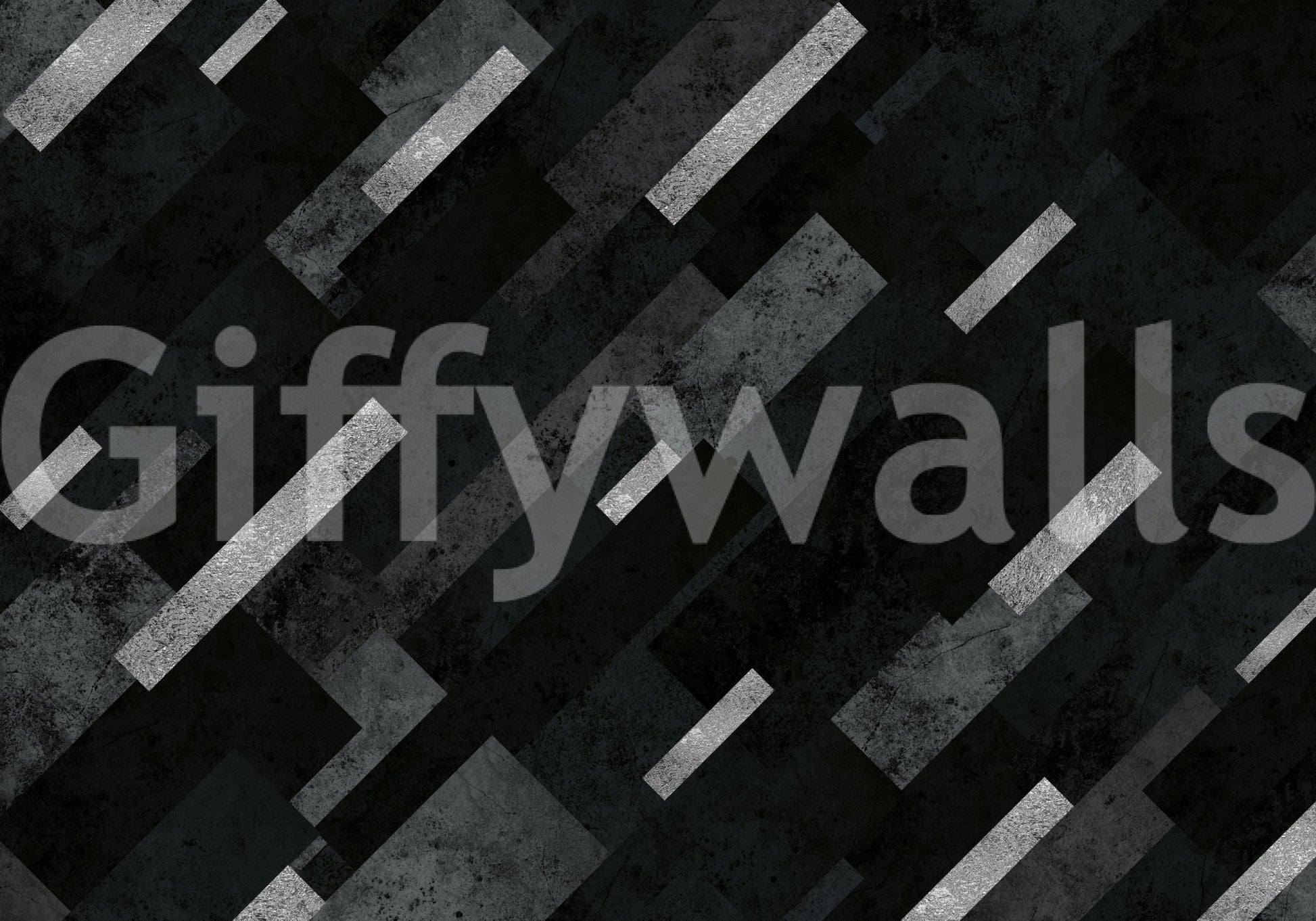 Artistic pattern feature wall using the Silver Grey Charcoal Layered Pattern Wall Mural.