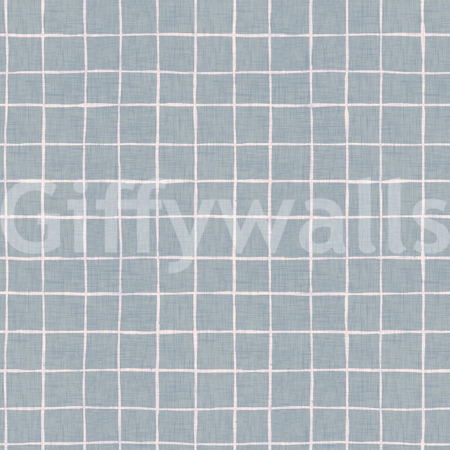 Light denim blue wallpaper with white grid lines