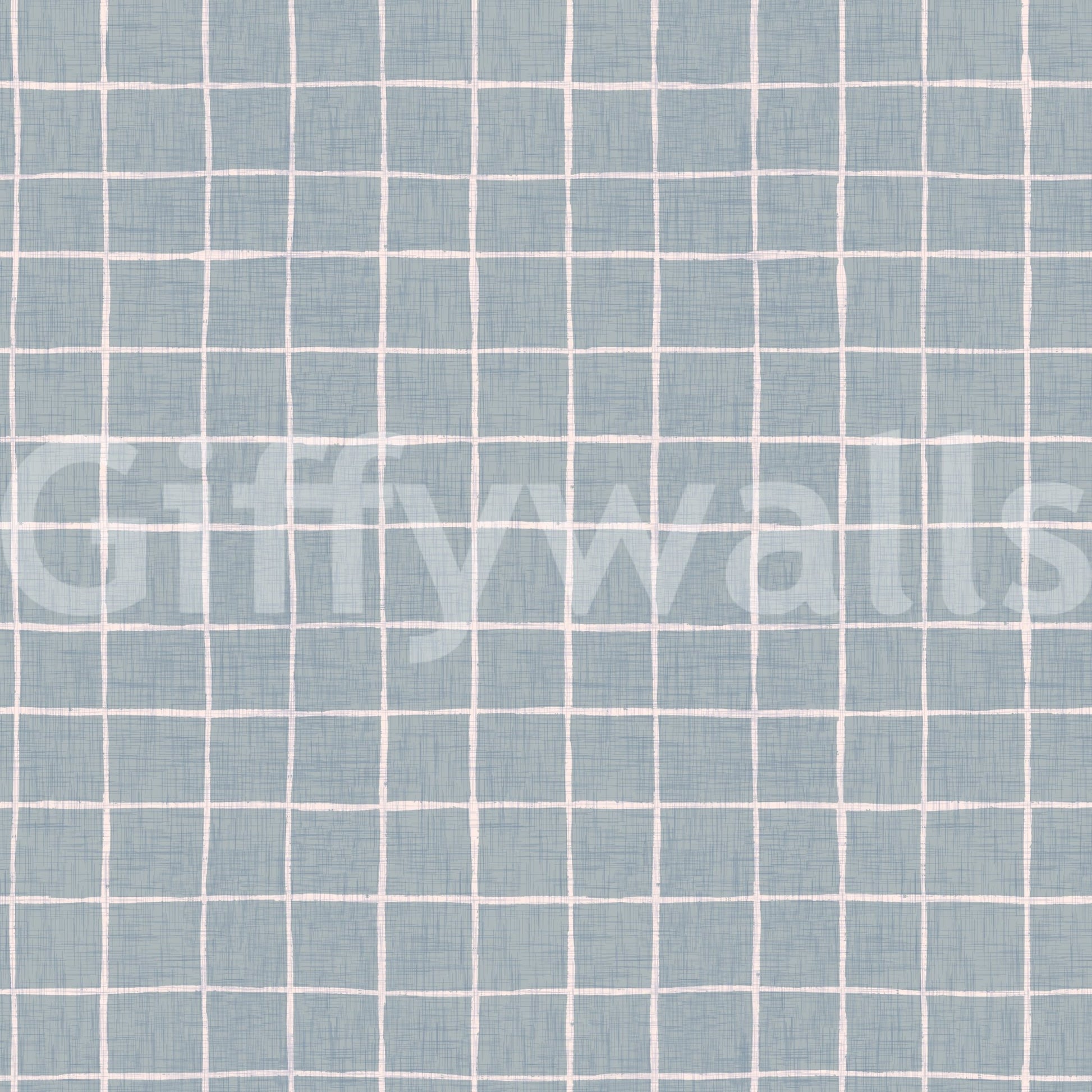 Light denim blue wallpaper with white grid lines