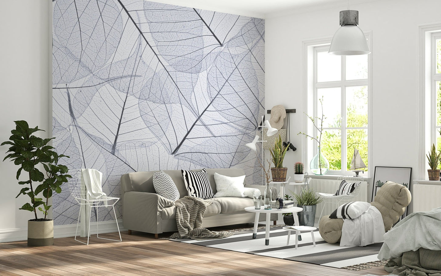 Elegant nature inspired Skeleton Leaves wall poster.