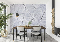 Artistic transparent foliage Skeleton Leaves home accent wall mural
