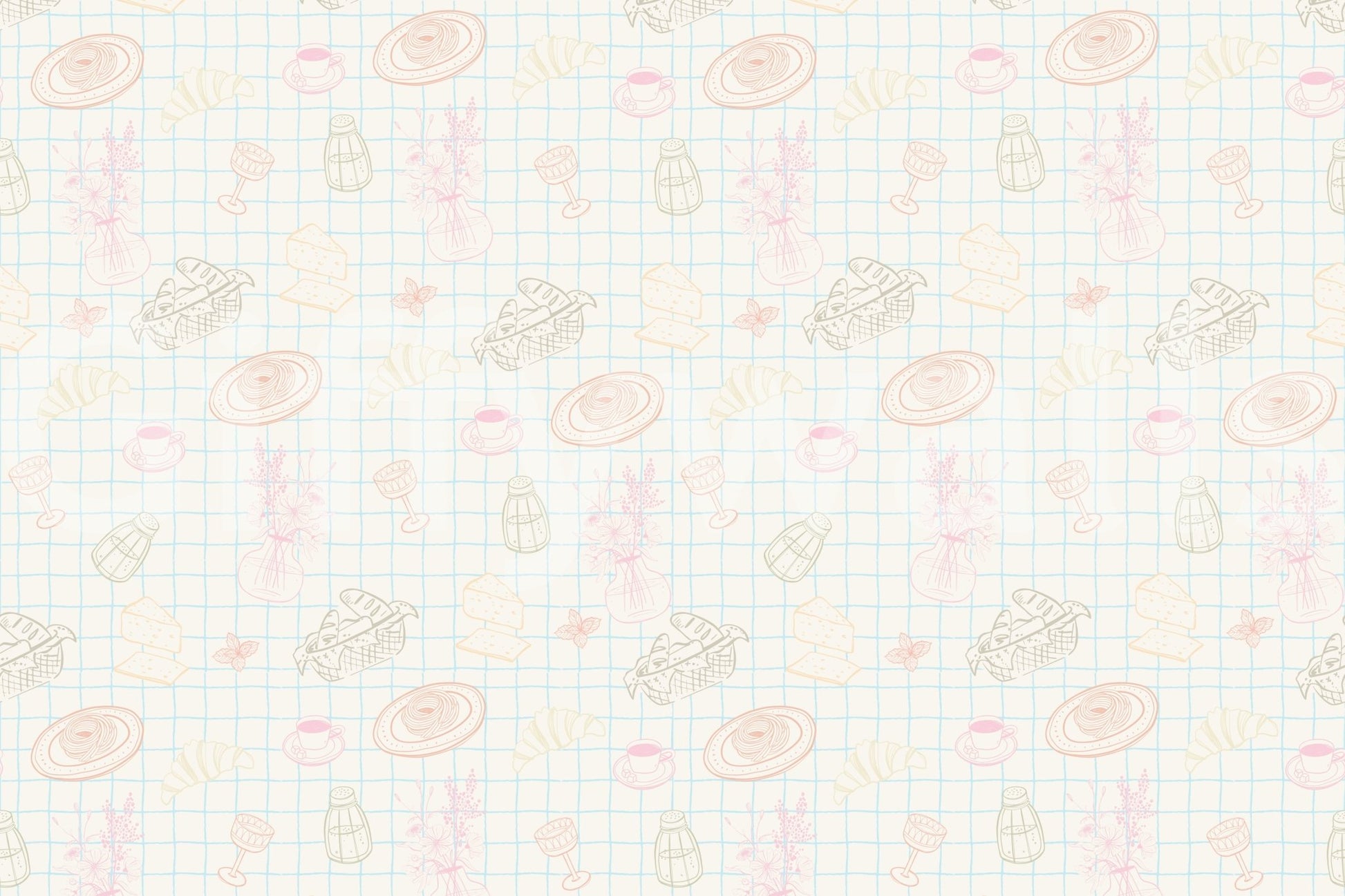 The style is a soft-focus illustration or a painterly design.

