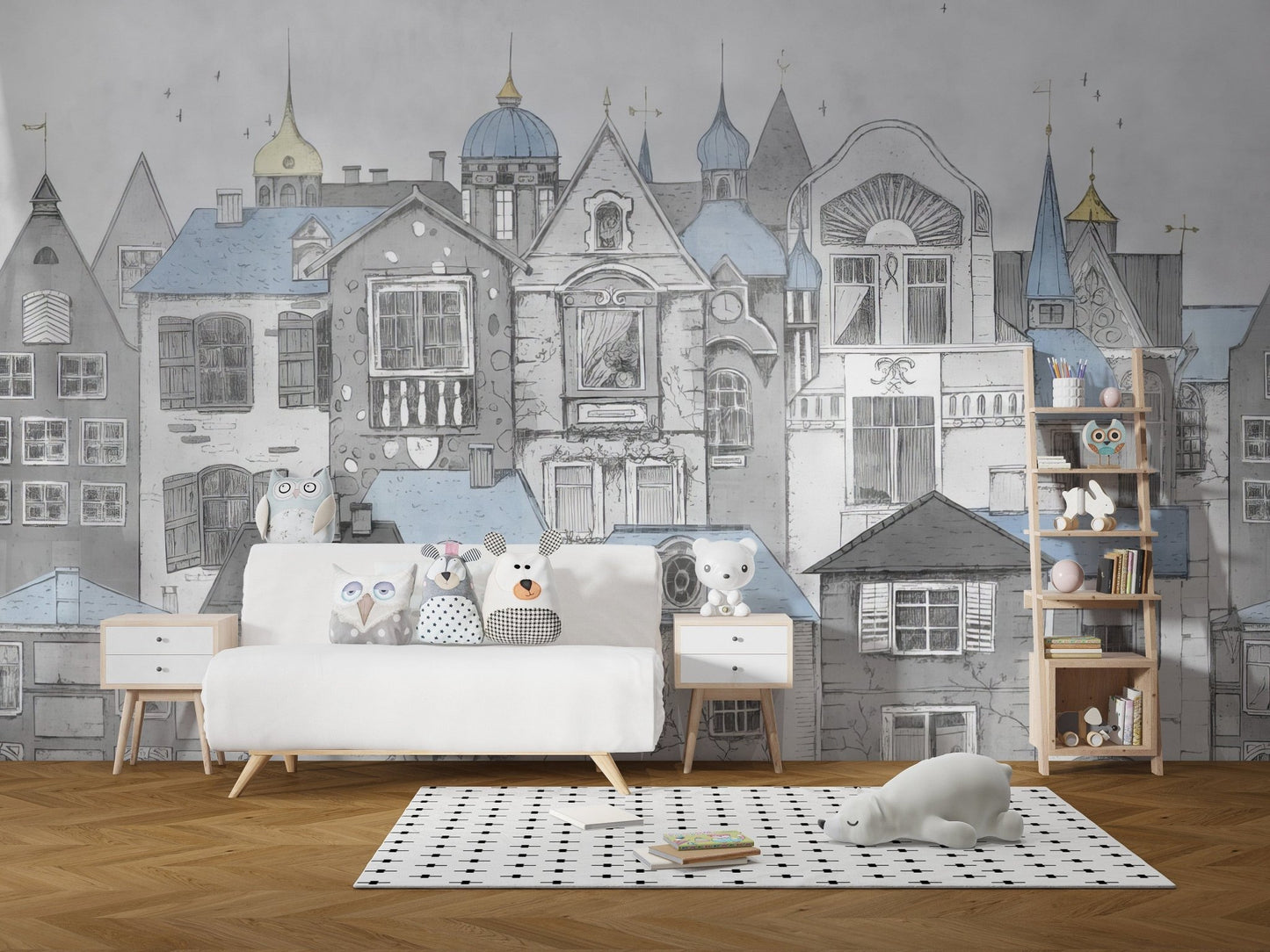 Sketchbook Structures Wall Mural - Giffywalls, C303