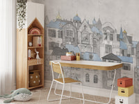 Whimsical wallpaper for calming nursery decor, C303