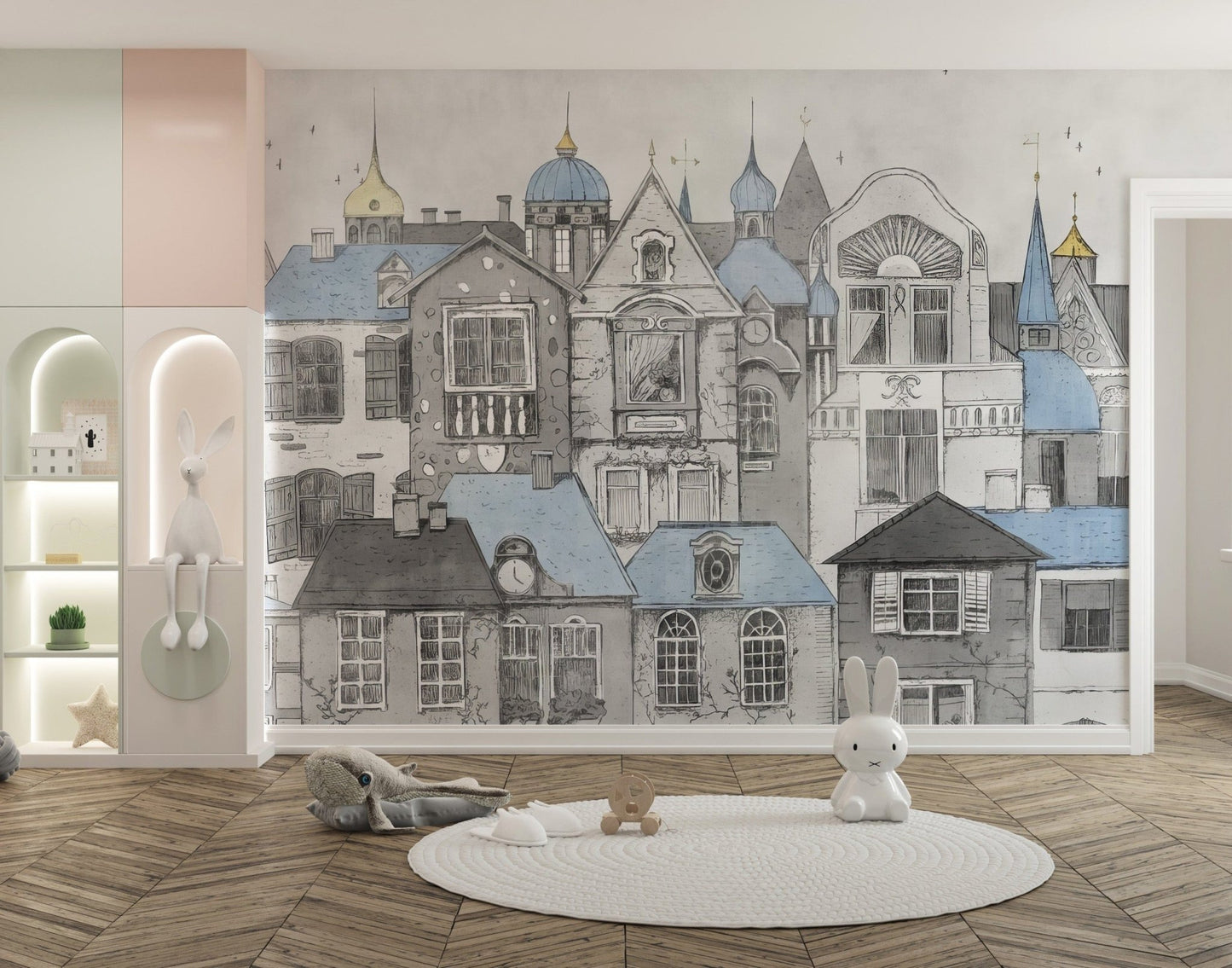Sketchbook Structures Wall Mural - Giffywalls, C303