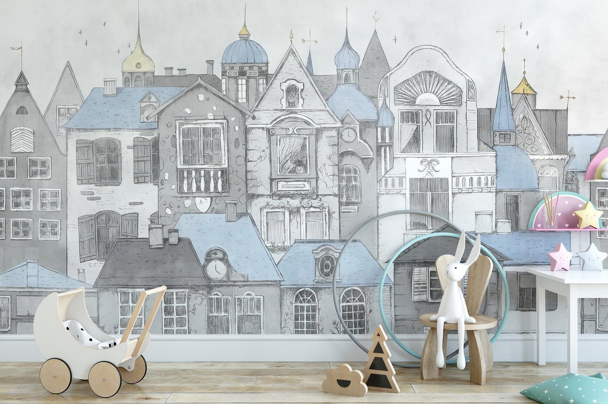 Sketchbook Structures Wall Mural - Giffywalls, C303