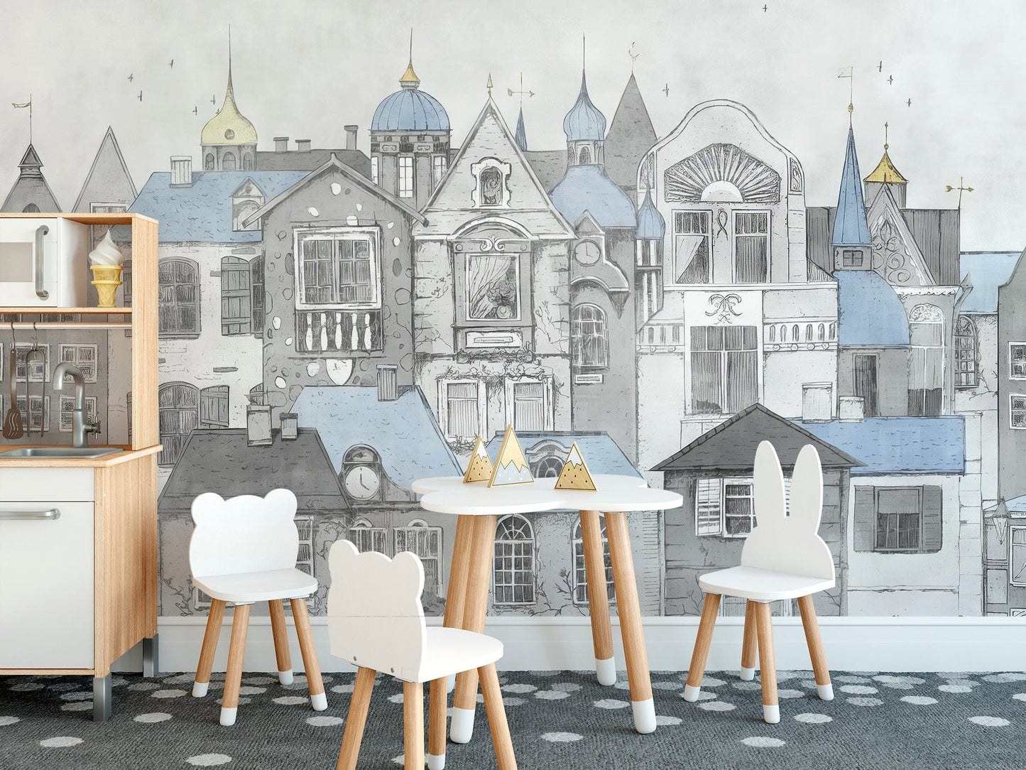 Sketchbook Structures Wallpaper Mural, C303