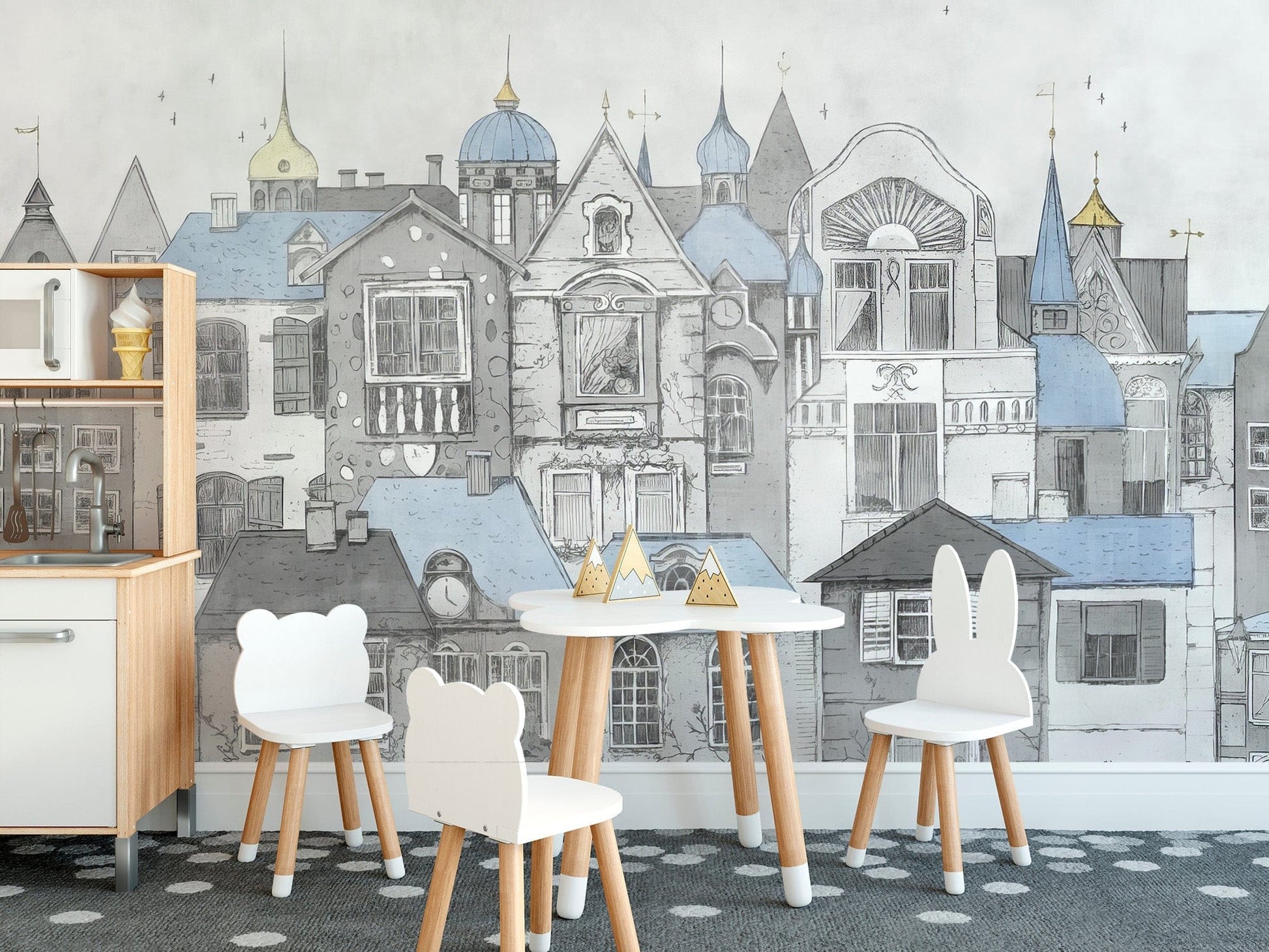 Sketchbook Structures Wallpaper Mural, C303