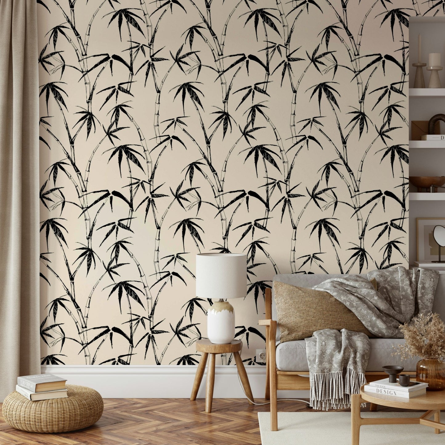 Wallpaper for walls with a peaceful, hand-drawn feel

