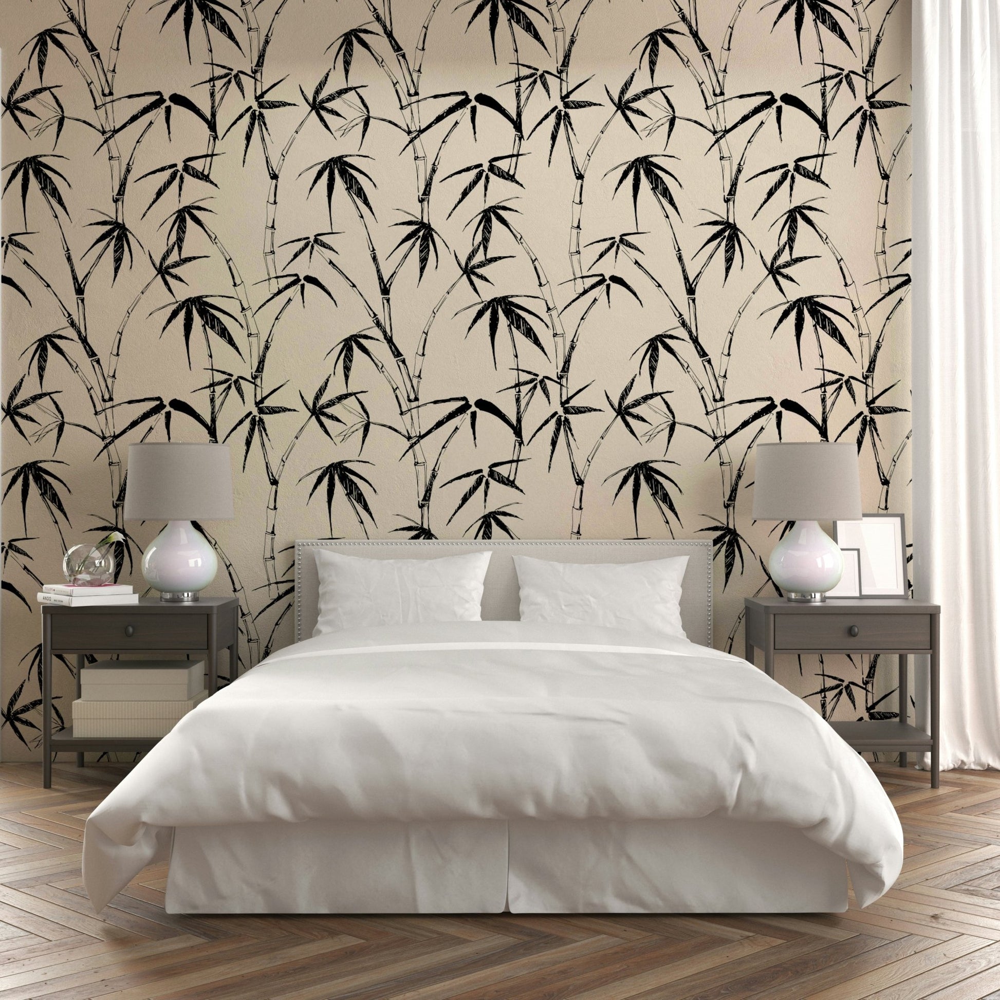 An interior with a peaceful and open accent wall

