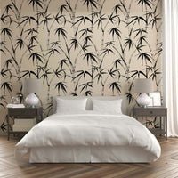 An interior with a peaceful and open accent wall

