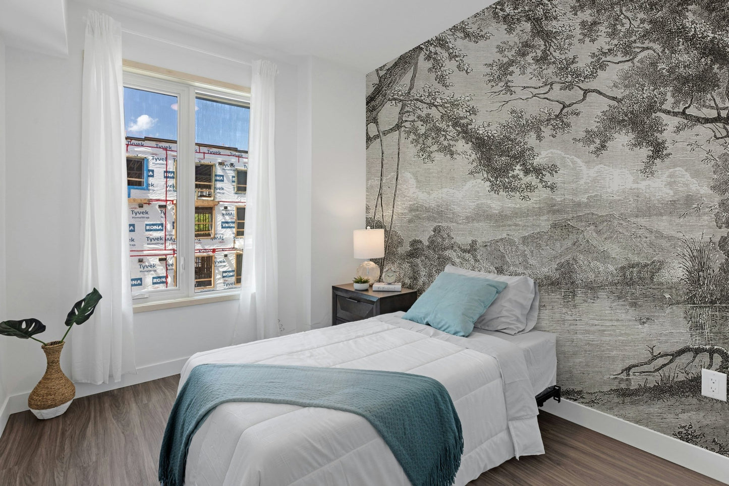 Hand-drawn Sketchy Hills Wall Mural A555
