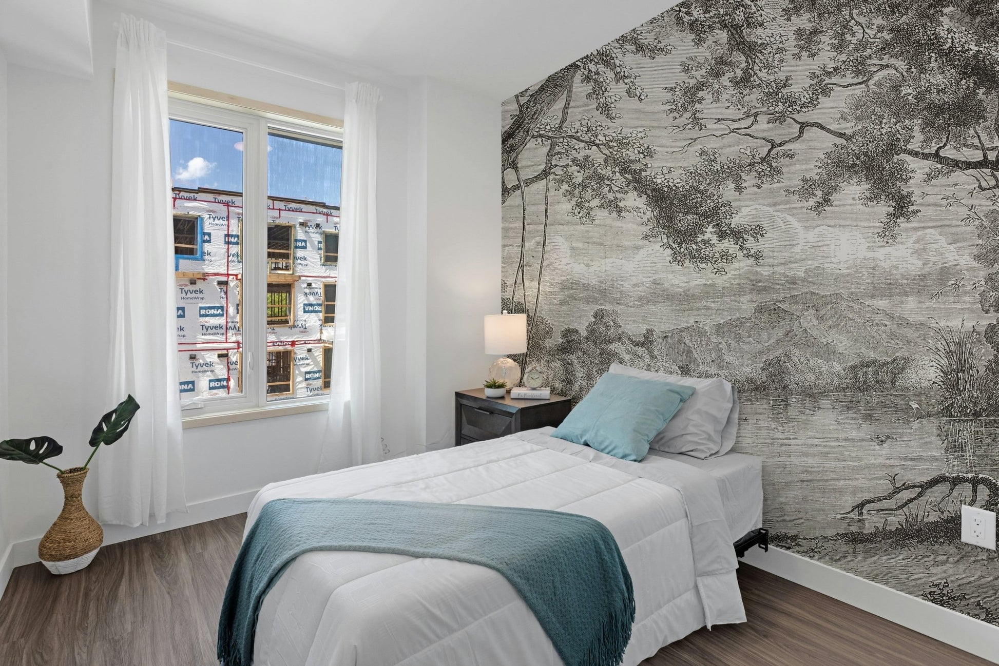 Hand-drawn Sketchy Hills Wall Mural A555

