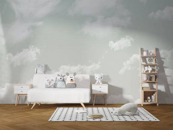Tranquil skies and dreamy cloud murals A897