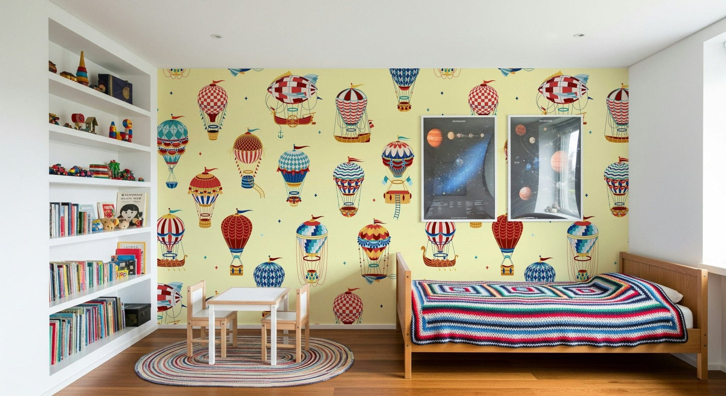 A graceful subtle pattern wall mural in cool, tranquil tones.