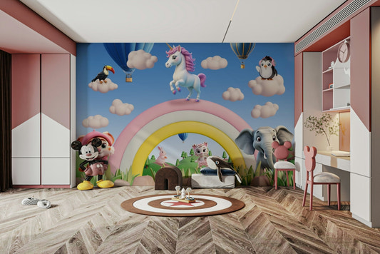 Mural wallpaper of sky-high pals

